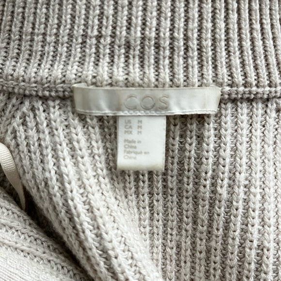 COS Light Beige Half Zip Sweater - Picture 2 of 3